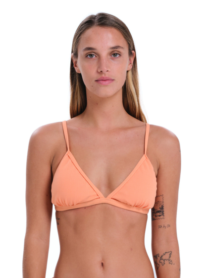 EMERSON FIXED TRIANGLE WOMEN'S RIB BIKINI TOP