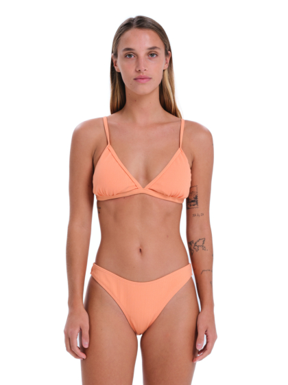 EMERSON FIXED TRIANGLE WOMEN'S RIB BIKINI TOP