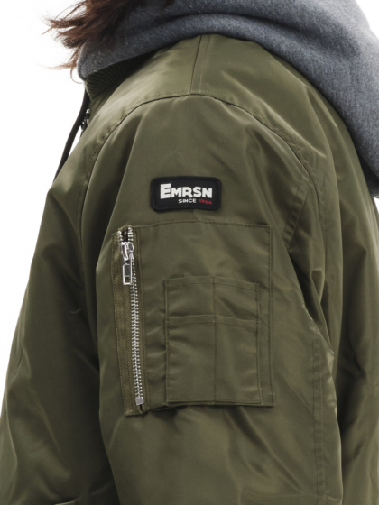 EMERSON MEN’S FLIGHT JACKET WITH DETACHABLE HOOD