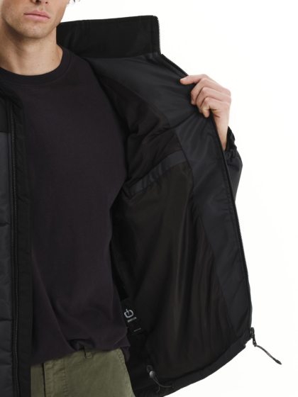 EMERSON MEN’S PUFFER JACKET WITH ROLL-IN HOOD