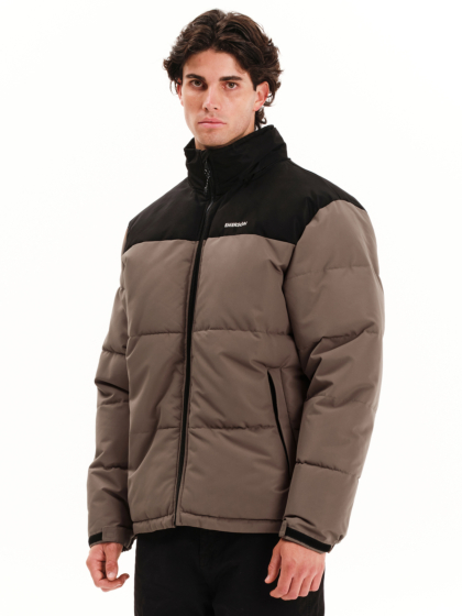 EMERSON MEN’S PUFFER JACKET WITH ROLL-IN HOOD