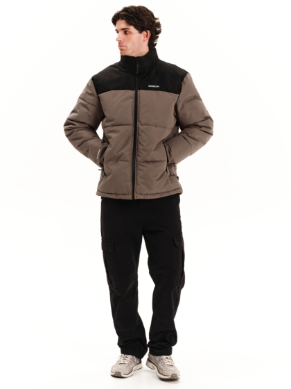 EMERSON MEN’S PUFFER JACKET WITH ROLL-IN HOOD