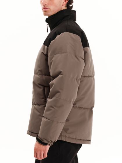 EMERSON MEN’S PUFFER JACKET WITH ROLL-IN HOOD