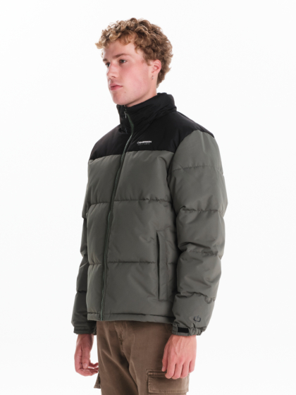 EMERSON MEN’S PUFFER JACKET WITH ROLL-IN HOOD