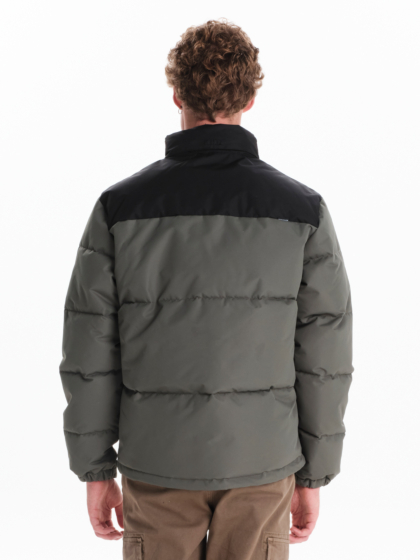 EMERSON MEN’S PUFFER JACKET WITH ROLL-IN HOOD