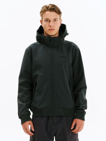 EMERSON MEN’S BONDED BOMBER JACKET WITH DETACHABLE HOOD