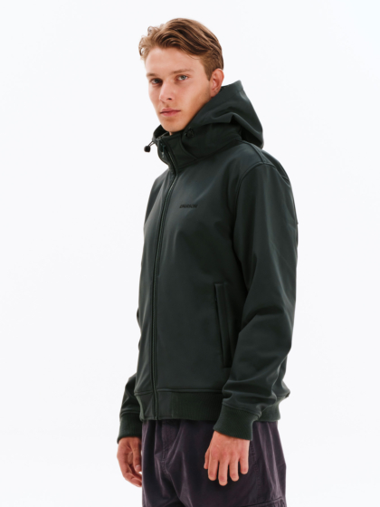 EMERSON MEN’S BONDED BOMBER JACKET WITH DETACHABLE HOOD