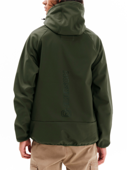 EMERSON MEN’S HOODED RAGLAN BONDED JACKET