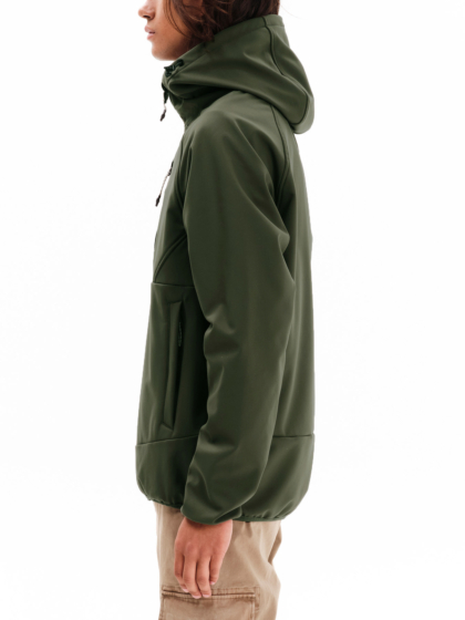 EMERSON MEN’S HOODED RAGLAN BONDED JACKET
