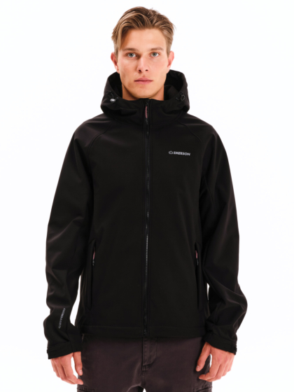 EMERSON MEN’S HOODED RAGLAN BONDED JACKET