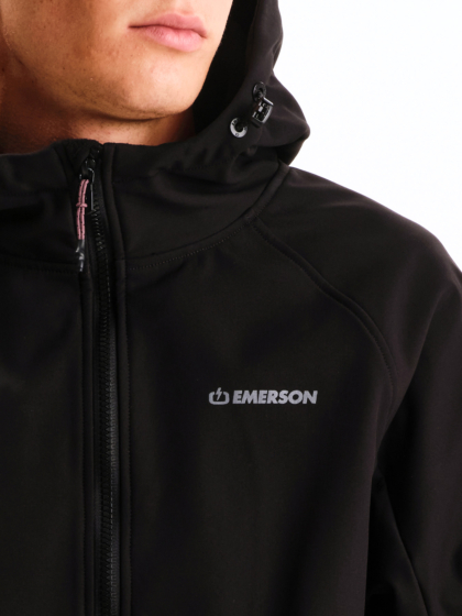 EMERSON MEN’S HOODED RAGLAN BONDED JACKET
