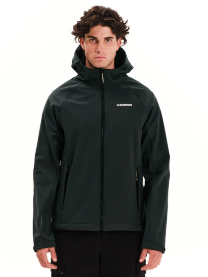 EMERSON MEN’S HOODED RAGLAN BONDED JACKET