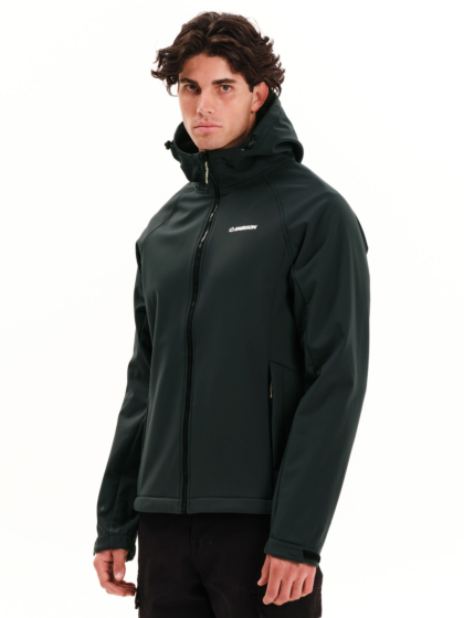 EMERSON MEN’S HOODED RAGLAN BONDED JACKET