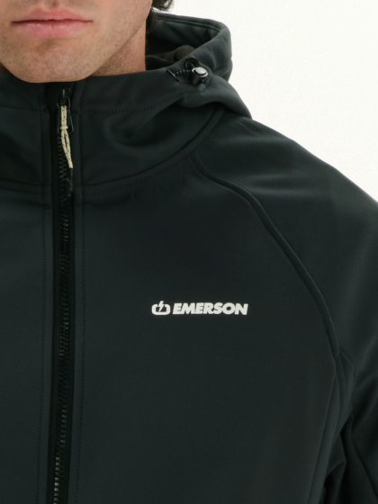 EMERSON MEN’S HOODED RAGLAN BONDED JACKET