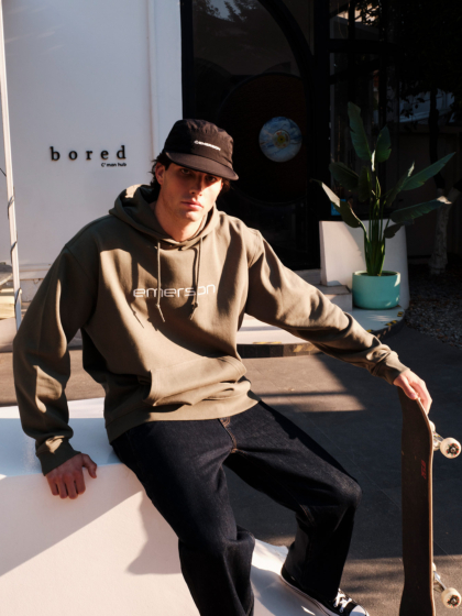 EMERSON MEN’S LOGO PULLOVER HOODIE