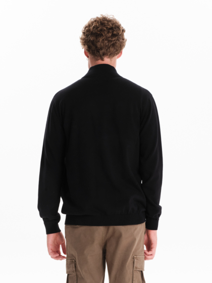EMERSON MEN’S HIGH NECK FULL ZIP SWEATER