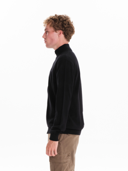 EMERSON MEN’S HIGH NECK FULL ZIP SWEATER