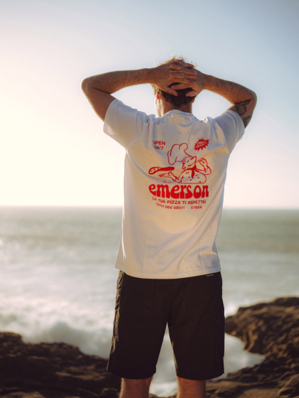 EMERSON PIZZA ΑΝΔΡΙΚΟ ΚΟΝΤΟΜΑΝΙΚΟ T-SHIRT