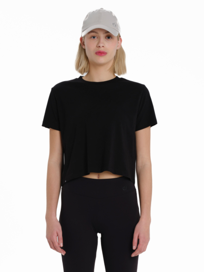 EMERSON SOLID WOMEN’S ΒΟΧΥ CROP SHORT SLEEVE T-SHIRT