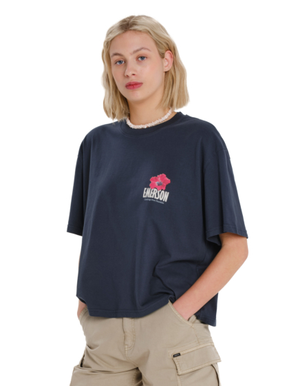 EMERSON ΓΥΝΑΙΚΕΙΟ BOXY ΚΟΝΤΟΜΑΝΙΚΟ T-SHIRT