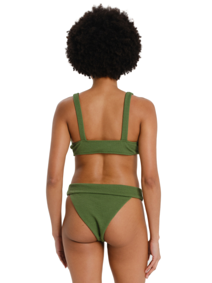 EMERSON RIB SCOOP BRALETTE WOMEN'S BIKINI SET