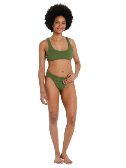 EMERSON RIB SCOOP BRALETTE WOMEN'S BIKINI SET