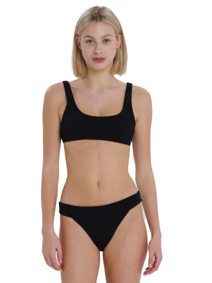 EMERSON RIB SCOOP BRALETTE WOMEN'S BIKINI SET