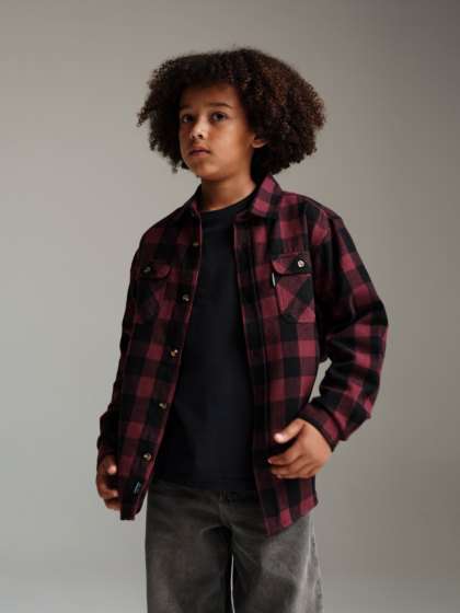EMERSON KIDS CHECKERED FLANNEL SHIRT