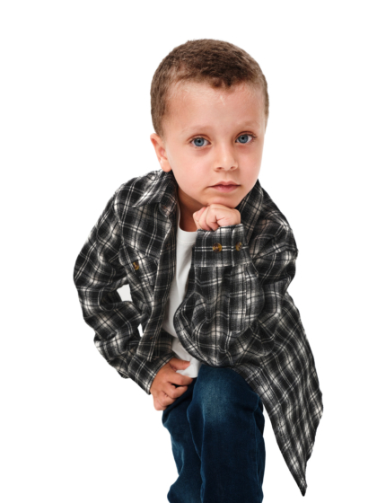 EMERSON KIDS CHECKERED FLANNEL SHIRT