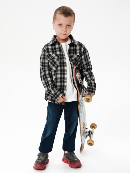 EMERSON KIDS CHECKERED FLANNEL SHIRT