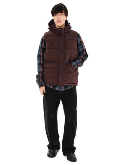 EMERSON MEN'S HOODED PUFFER VEST JACKET