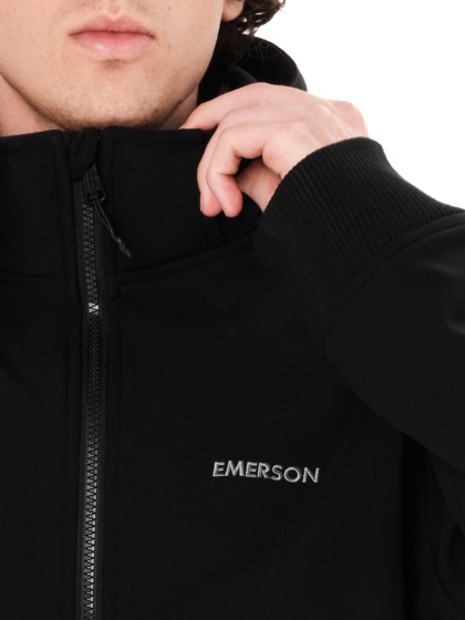 EMERSON MEN'S BONDED BOMBER JACKET WITH DETACHABLE HOOD