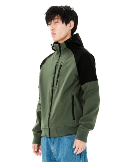 EMERSON MEN'S HOODED BONDED BOMBER JACKET