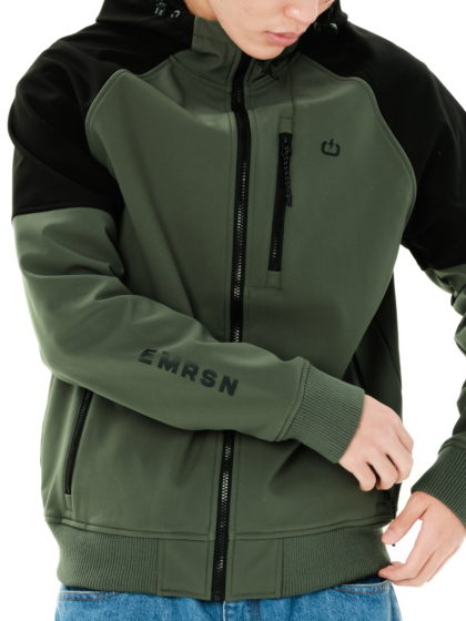EMERSON MEN'S HOODED BONDED BOMBER JACKET