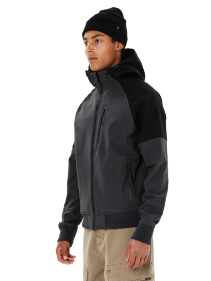 EMERSON MEN'S HOODED BONDED BOMBER JACKET