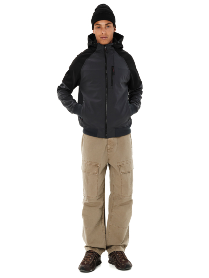 EMERSON MEN'S HOODED BONDED BOMBER JACKET