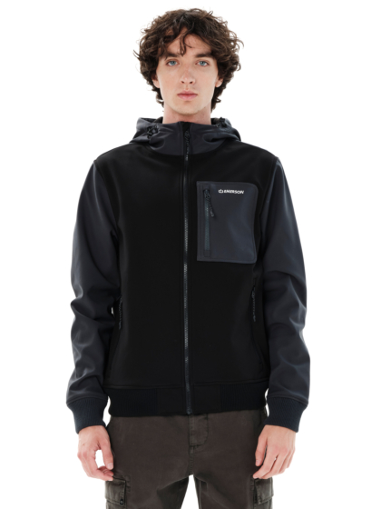 EMERSON MEN'S HOODED BONDED BOMBER JACKET