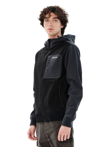 EMERSON MEN'S HOODED BONDED BOMBER JACKET