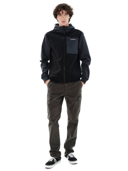EMERSON MEN'S HOODED BONDED BOMBER JACKET