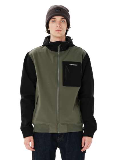 EMERSON MEN'S HOODED BONDED BOMBER JACKET