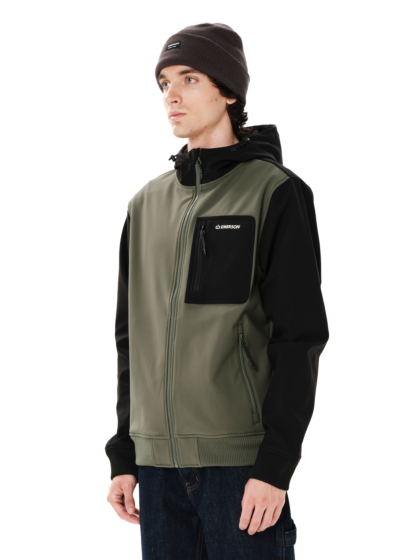 EMERSON MEN'S HOODED BONDED BOMBER JACKET