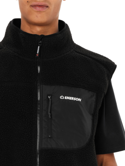 EMERSON MEN’S SLEEVELESS HIGH-PILE FULL ZIP FLEECE