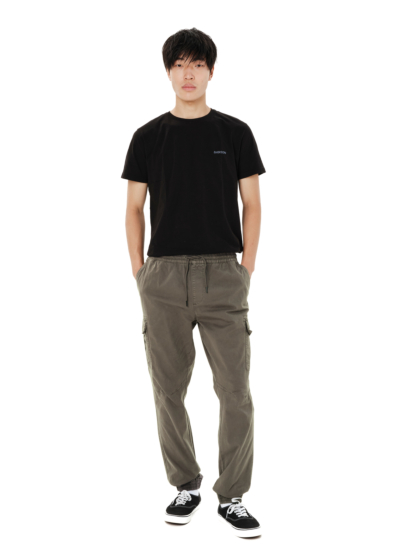 EMERSON MEN’S ELASTICATED WAIST CUFFED CARGO PANTS