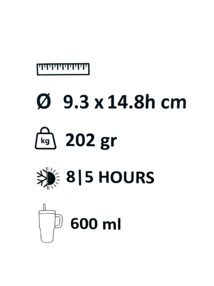 EMERSON ΠΟΤΗΡΙ TUMBLER ΜΕ ΑΝΑΔΙΠΛΟΥΜΕΝΟ ΚΑΛΑΜΑΚΙ 600 ML