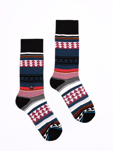 GEOMETRICAL MULTICOLOUR CREW SOCKS