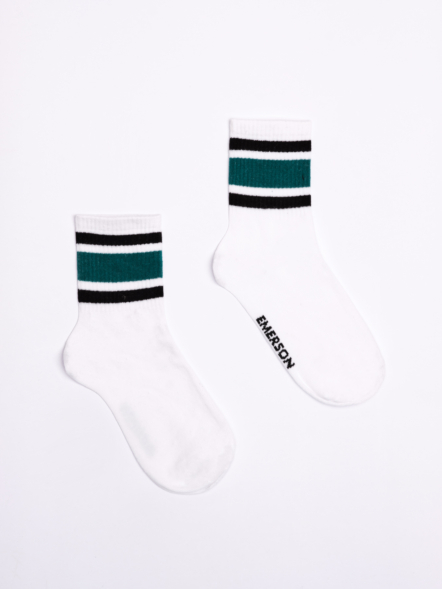 TRI-STRIPE CREW SOCKS