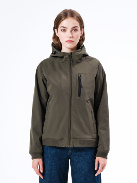 EMERSON RAGLAN HOODED BOMBER JACKET