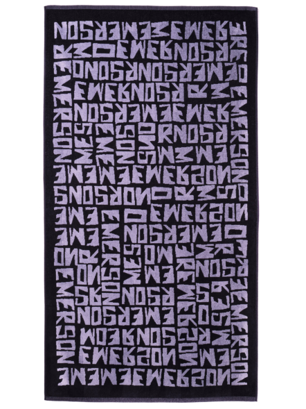 EMERSON LOGO PATTERN BEACH TOWEL 86cm X 160cm