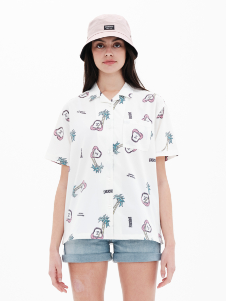 EMERSON WOMEN'S TROPICAL SHORT SLEEVE STRETCH SHIRT