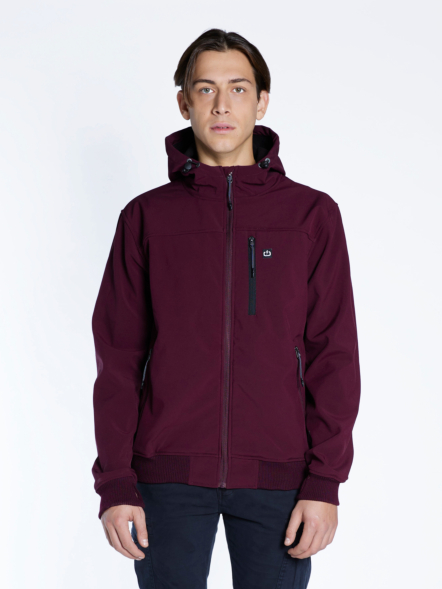EMERSON MEN'S HOODED BONDED BOMBER JACKET